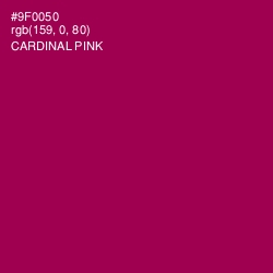 #9F0050 - Cardinal Pink Color Image